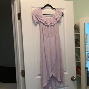 Off shoulder lilac midi dress. Never worn.